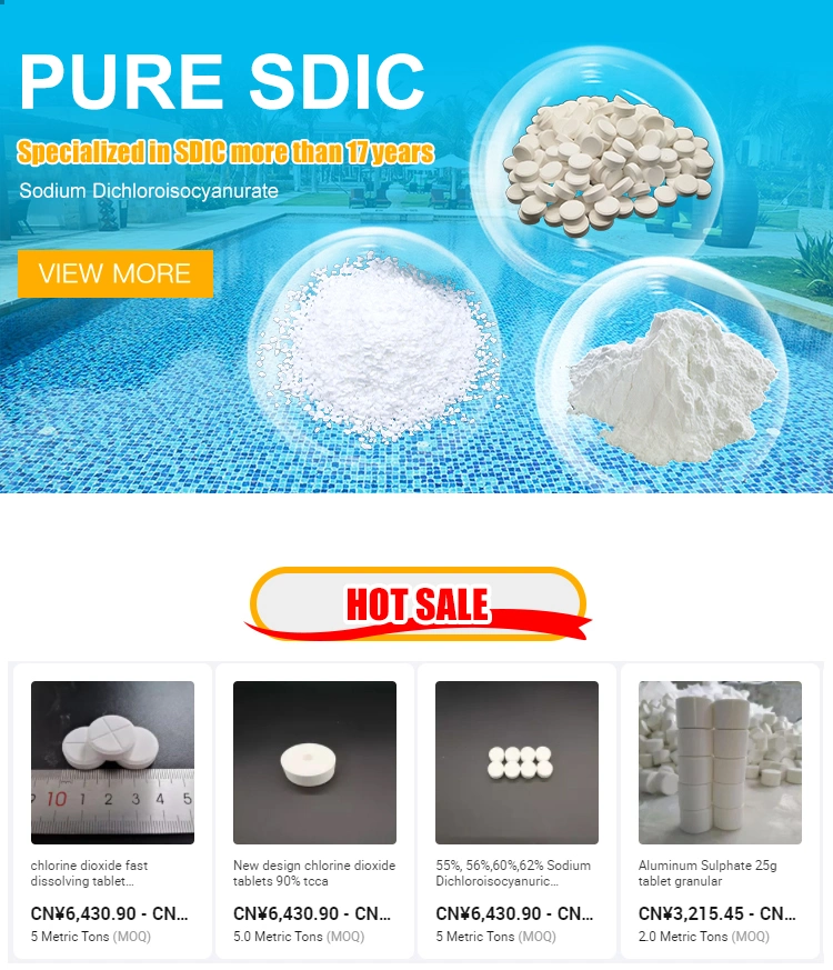 SDIC 56% 3.3G Sodium Dichloroisocyanurate SDIC CAS No. 2893-78-9 Water Treatment Chemical